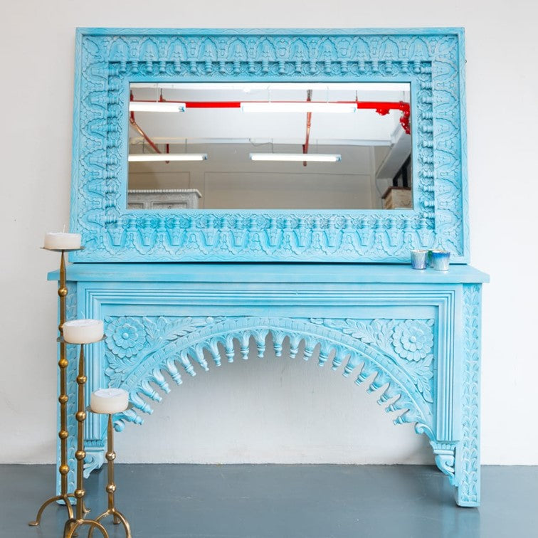 Savita Hand Carved Wooden Console Table