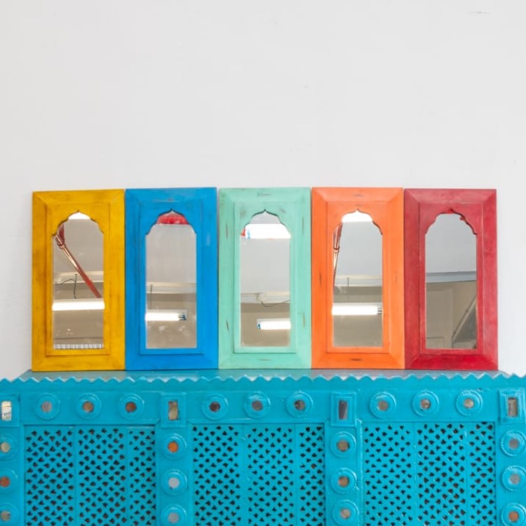 Rima Hand Painted Wooden Mirror