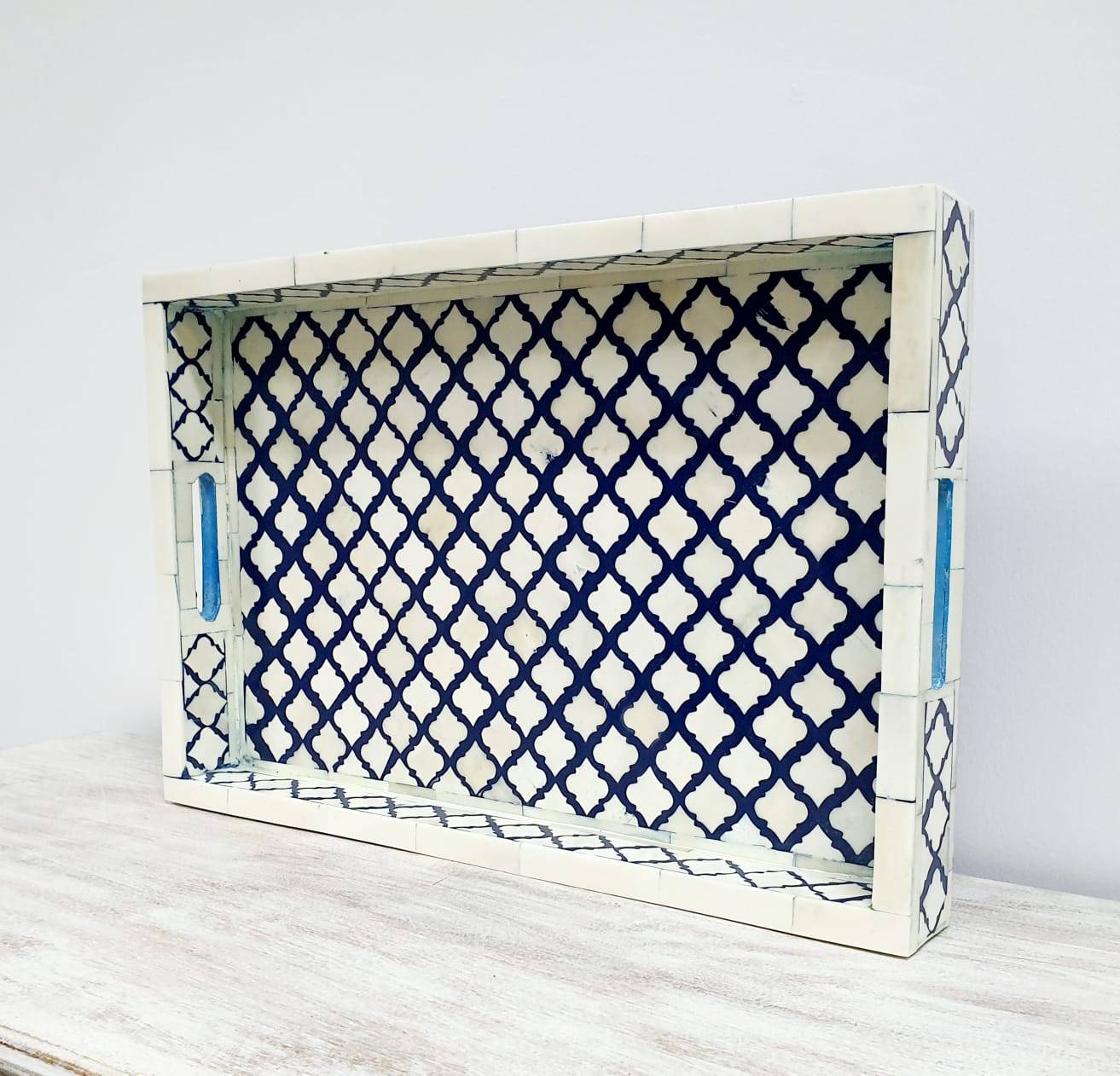 Mira Bone Inlay Moroccan Pattern Tray