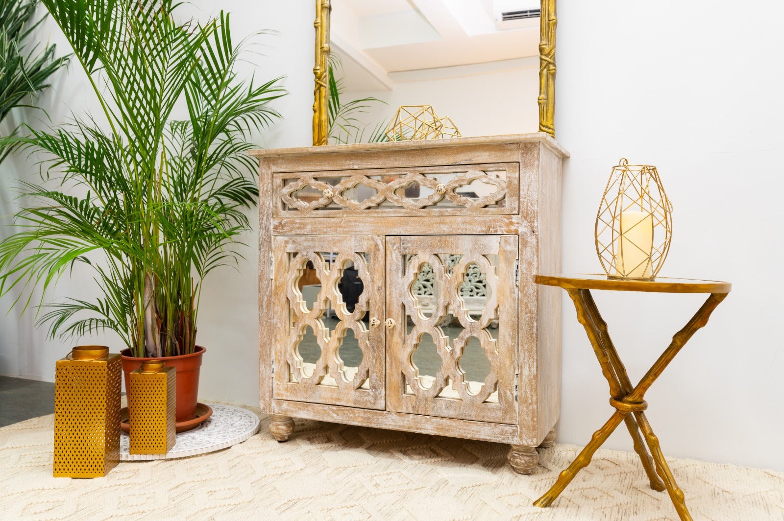 Jessica Carved Wooden Cabinet