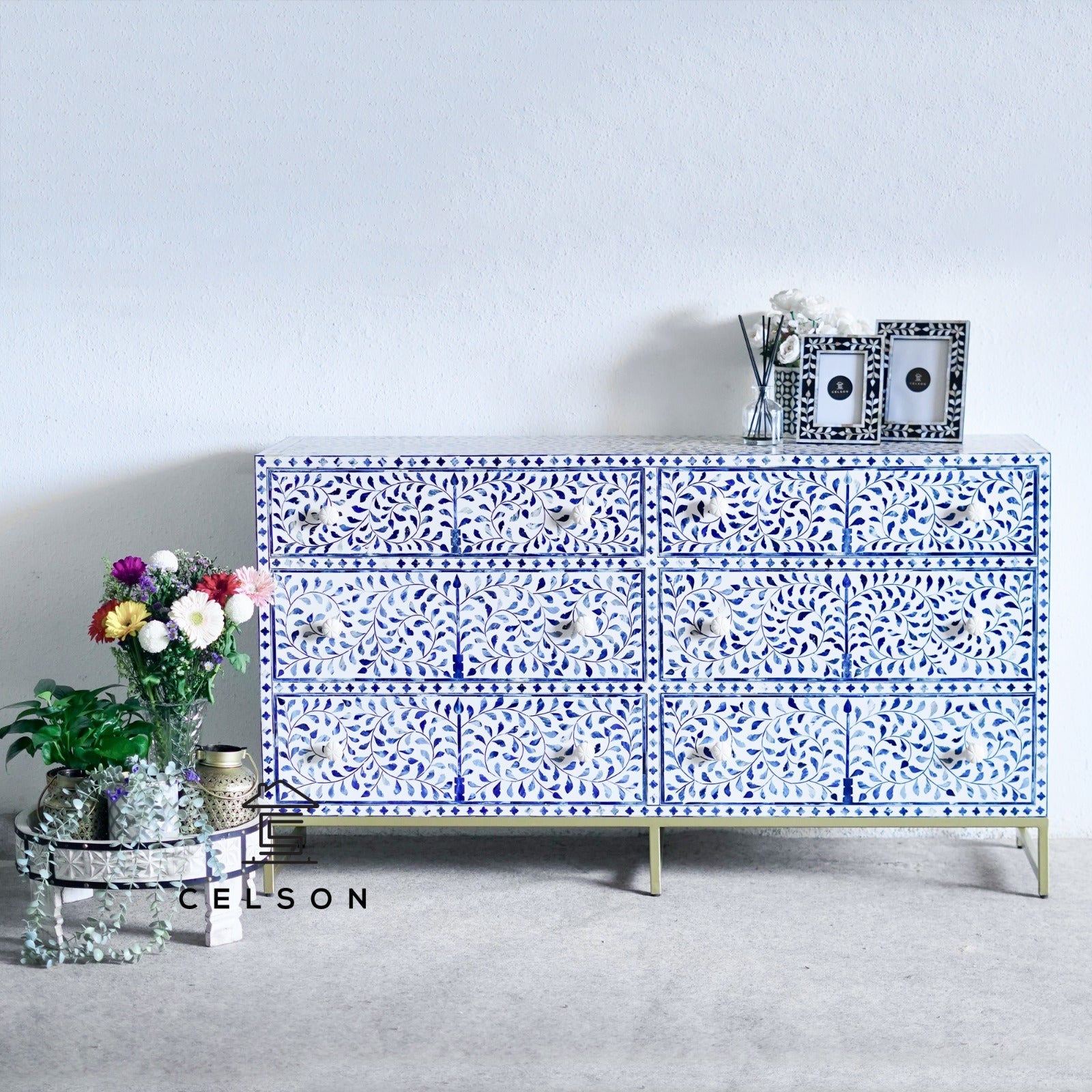 Mason Bone Inlay Chest of Drawer