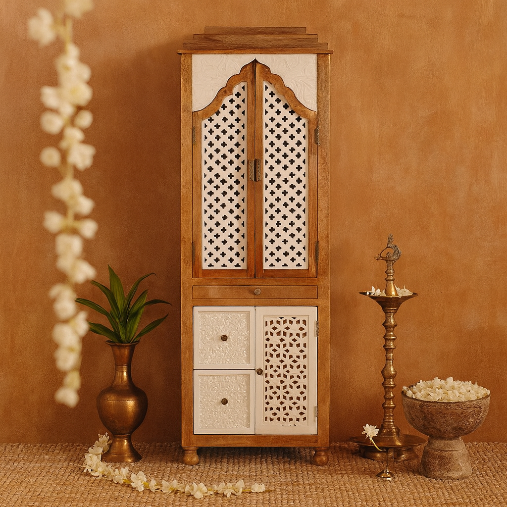 Ishani Hand Carved Wooden Mandir