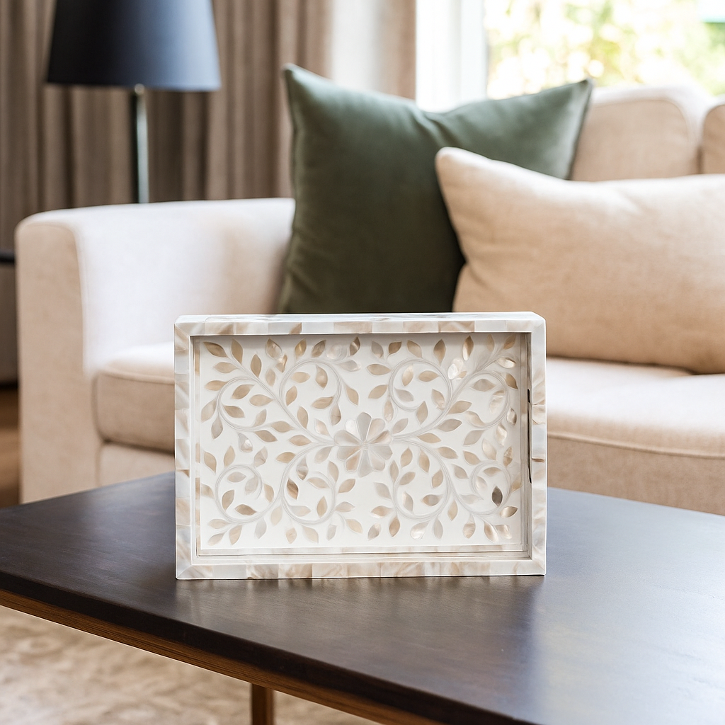 Allen Mother of Pearl Inlay Tray