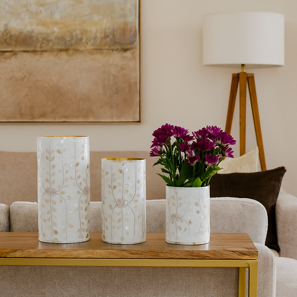 Winnie Mother of Pearl Inlay Vase