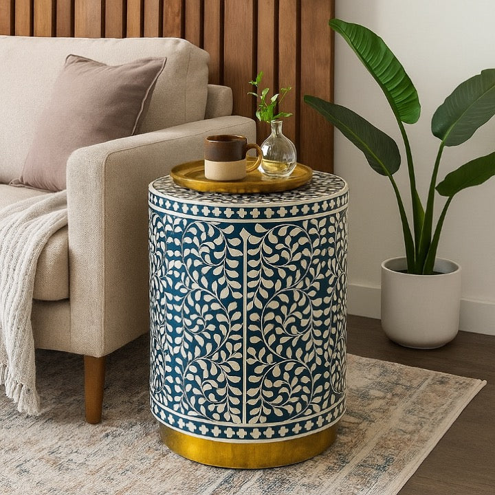 Pipa Bone Inlay Stool