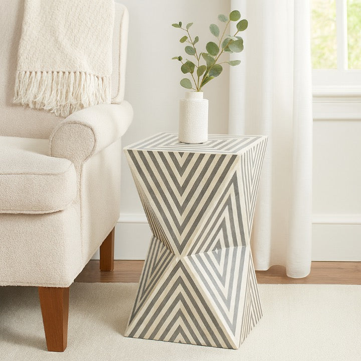 Leon Bone Inlay Stool