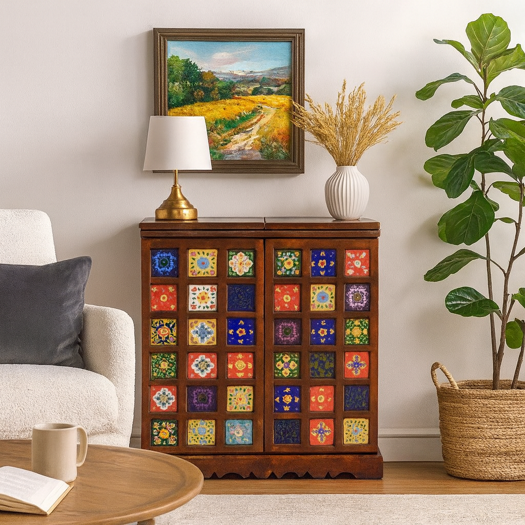 Troy Tile Bar Cabinet