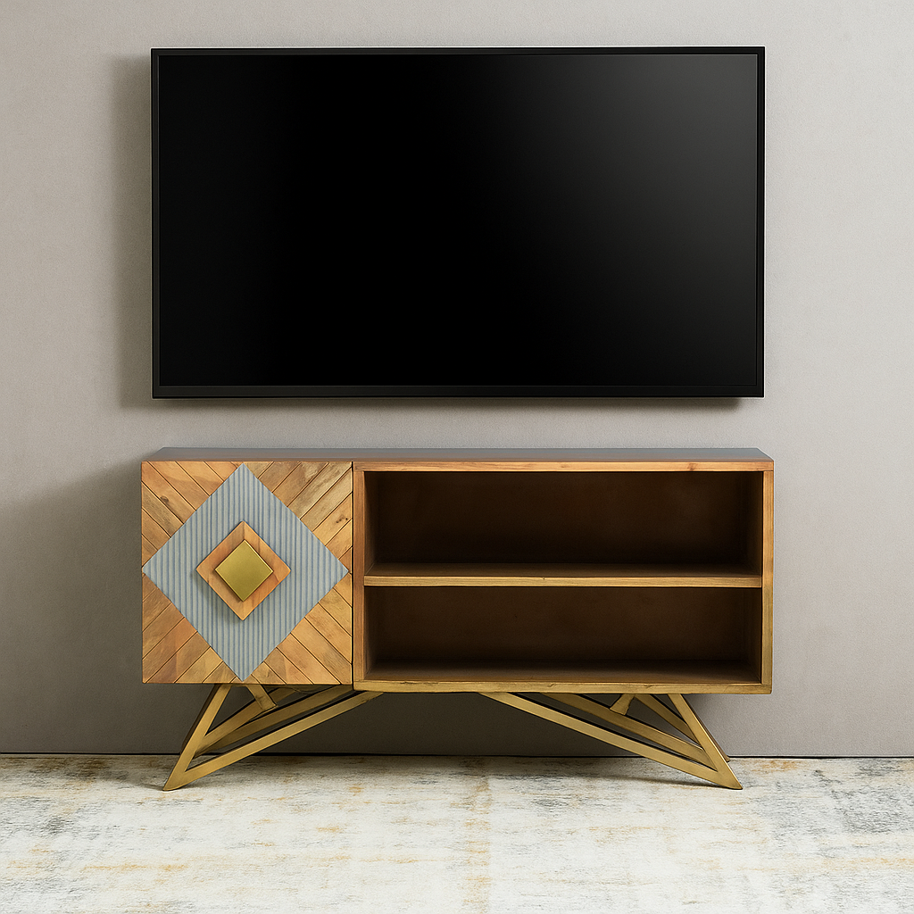 Wendy Hand Carved Wooden TV Console