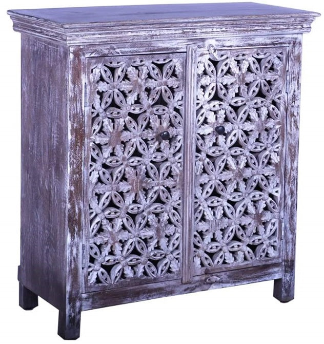 Jorg Carved Wooden Chest