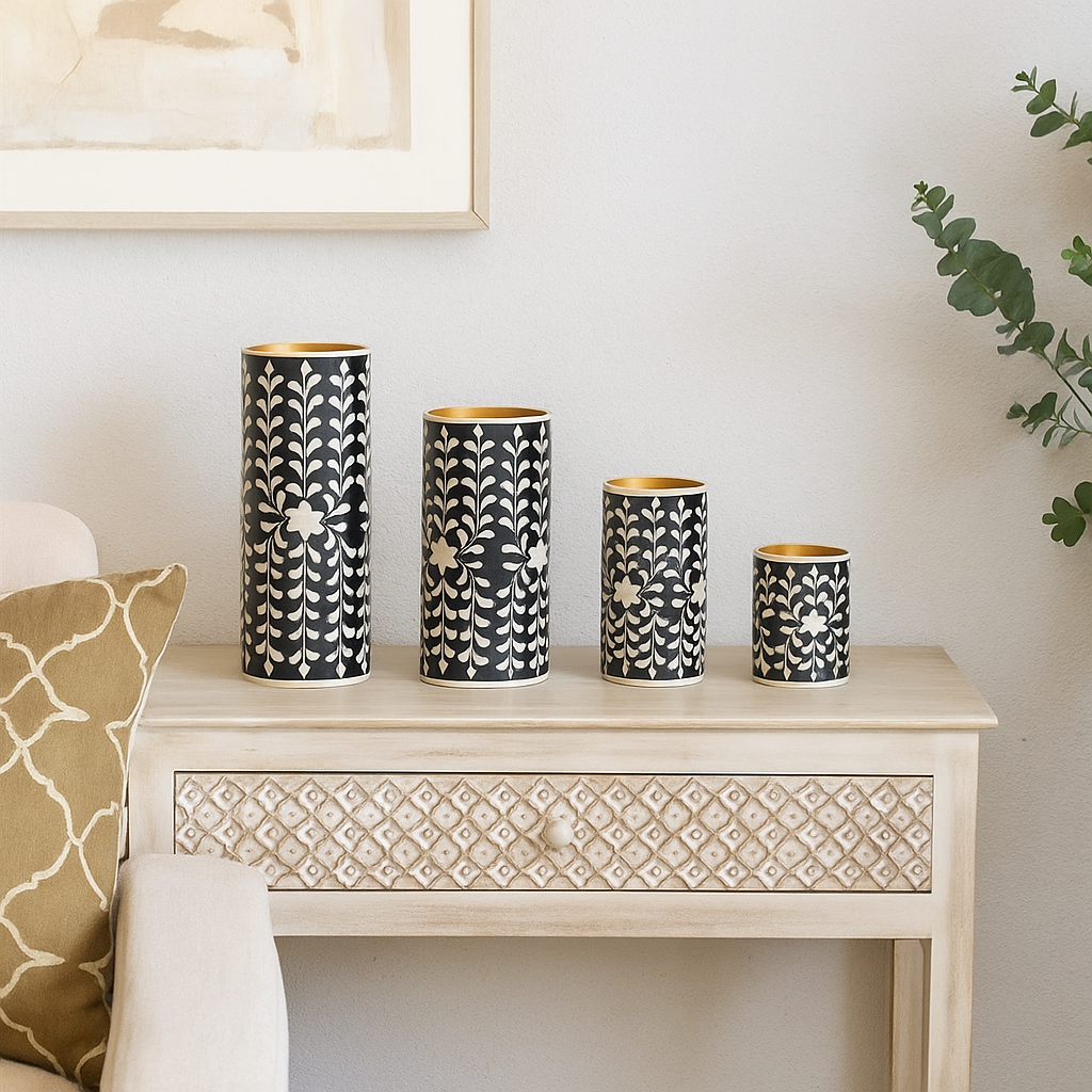 Winslet Bone Inlay Vase