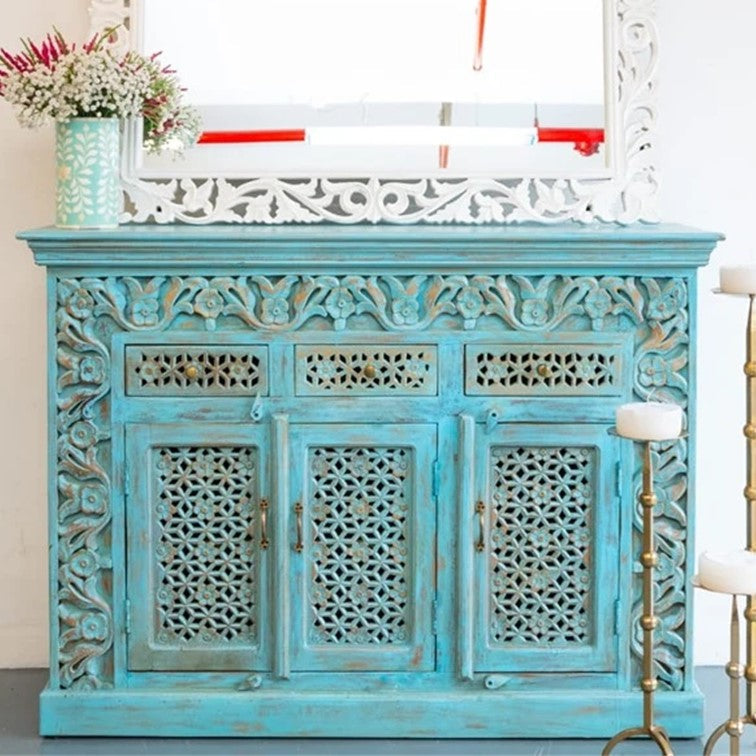 Amora Hand Carved Wooden Sideboard