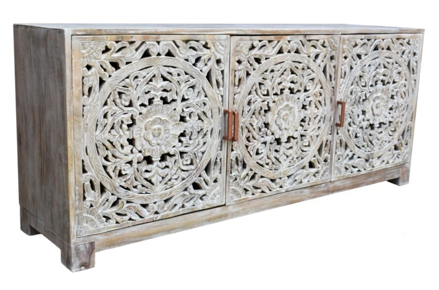 David Wooden Carved TV Cabinet