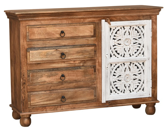 Sarah Carved Wooden Cabinet