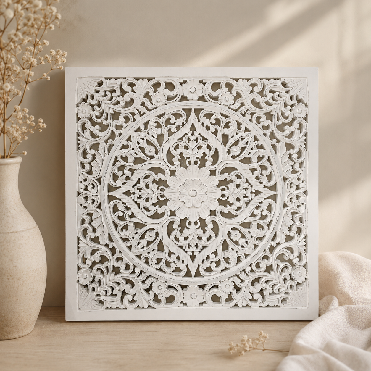 Siggy Hand Carved Wall Panel