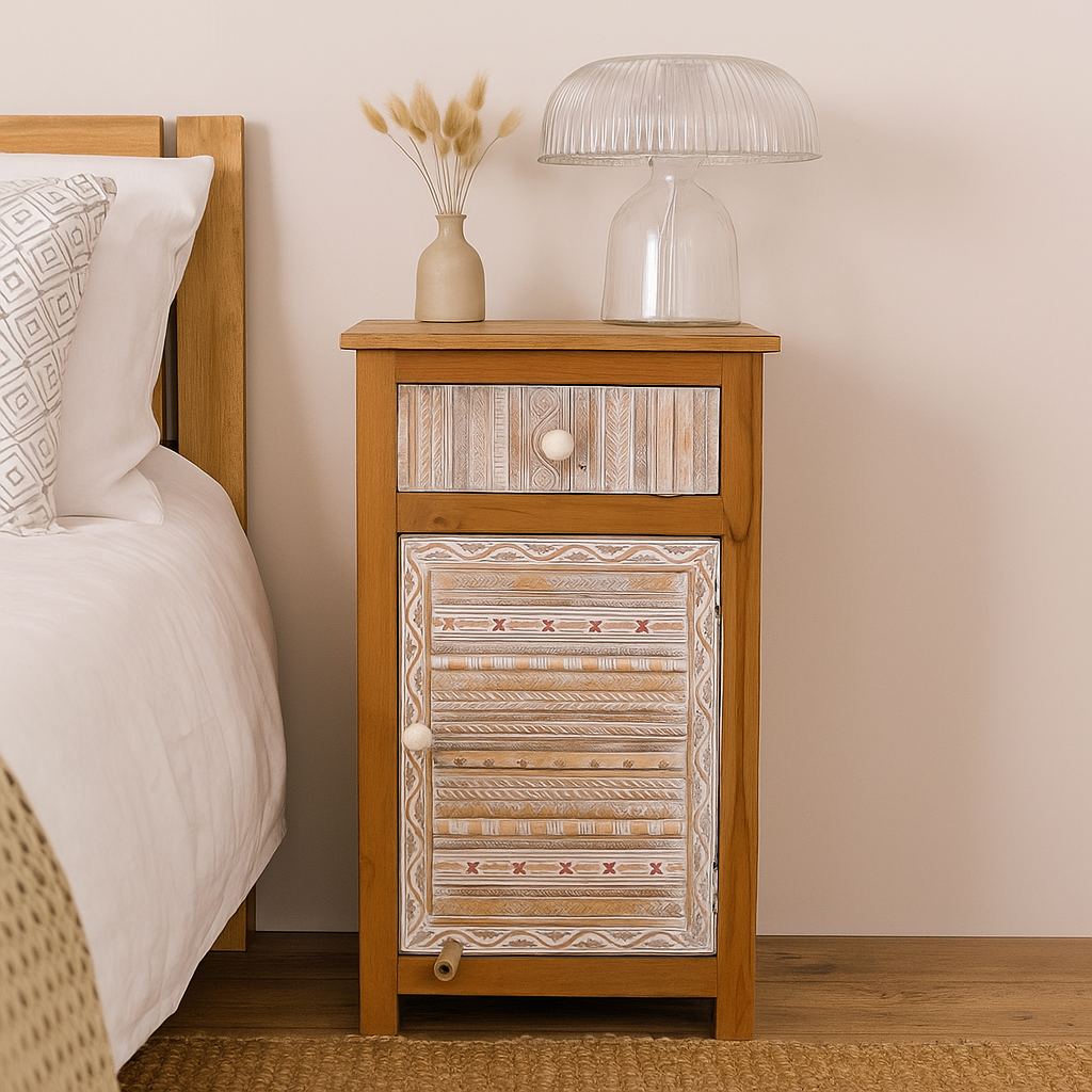 Sabha Wooden Bedside