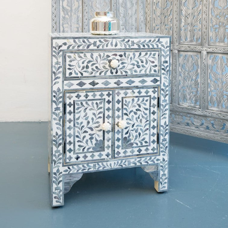 Marlon Bone Inlay Bedside