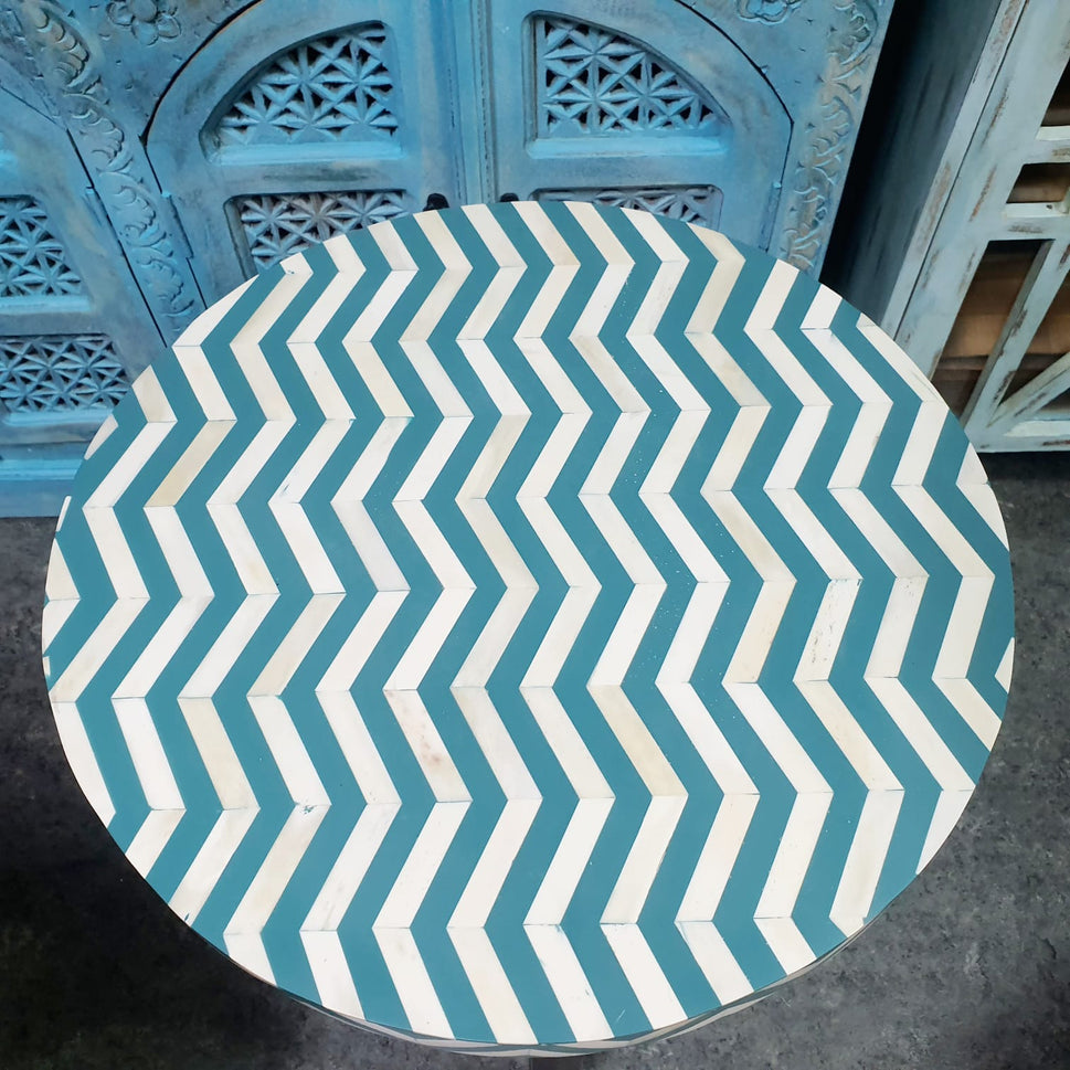 Joey Bone Inlay Stool