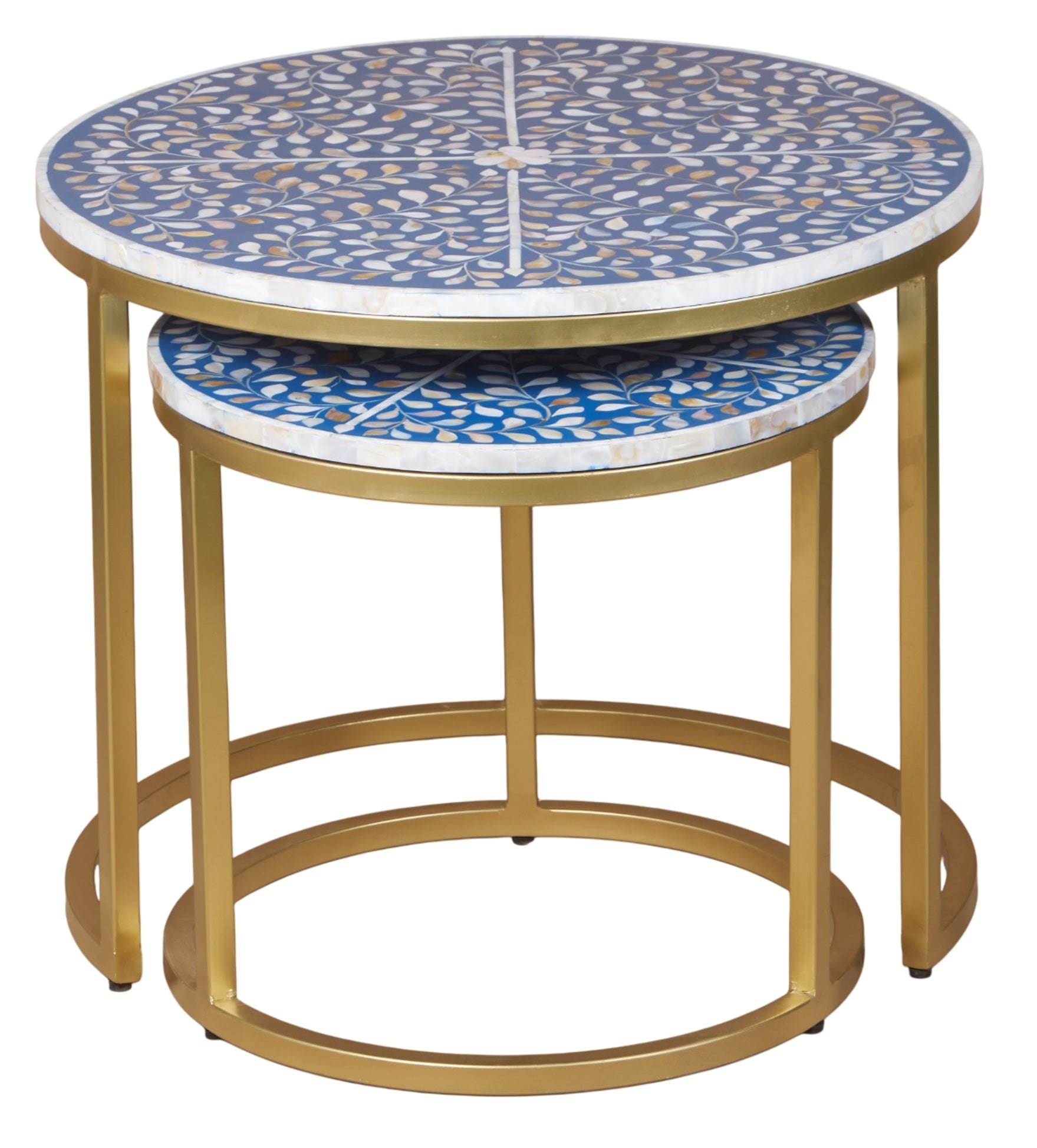 Ava Mother of Pearl Inlay Nesting Table