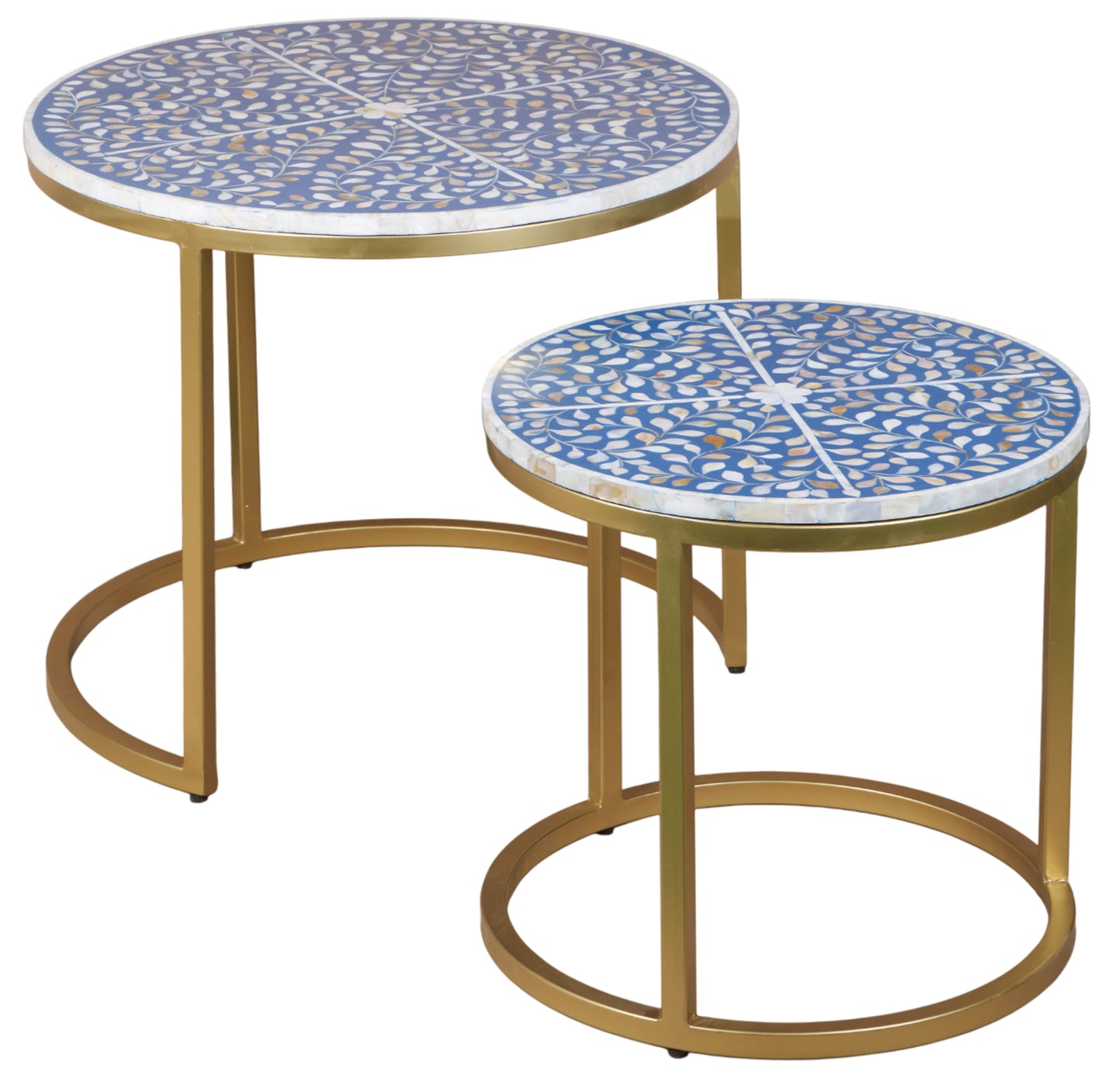 Ava Mother of Pearl Inlay Nesting Table