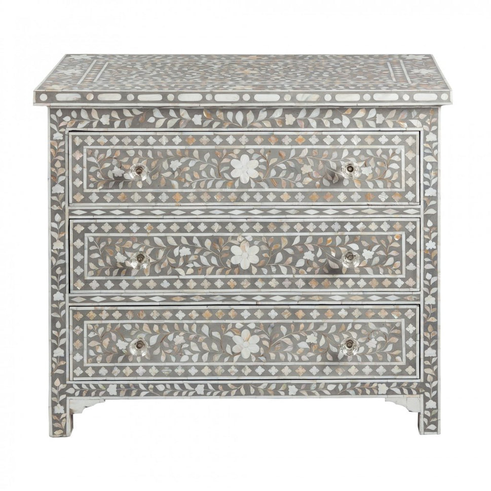 Frost Mother of Pearl Inlay Chest of Drawer
