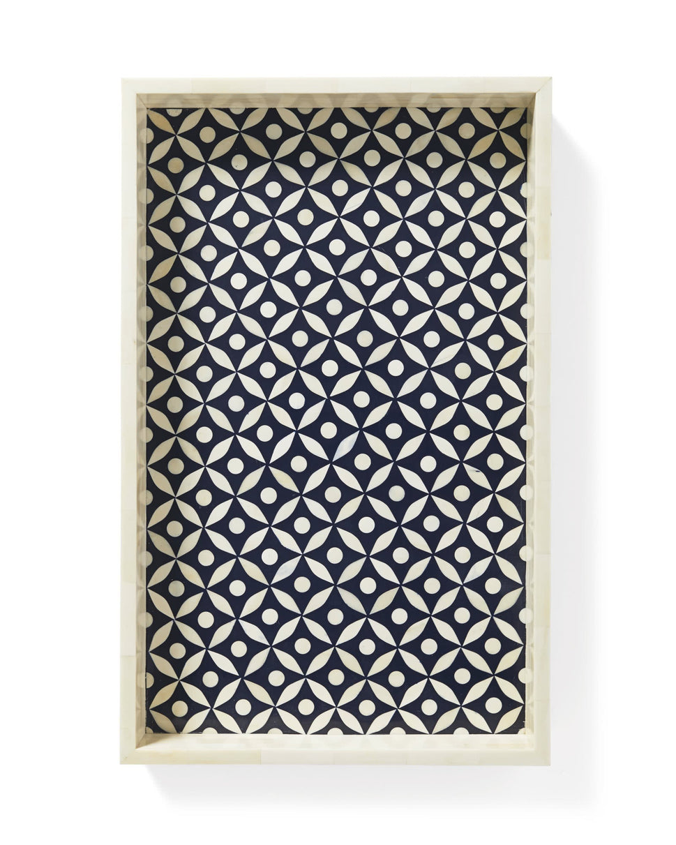 Hilary Bone Inlay Geometrical Pattern Tray