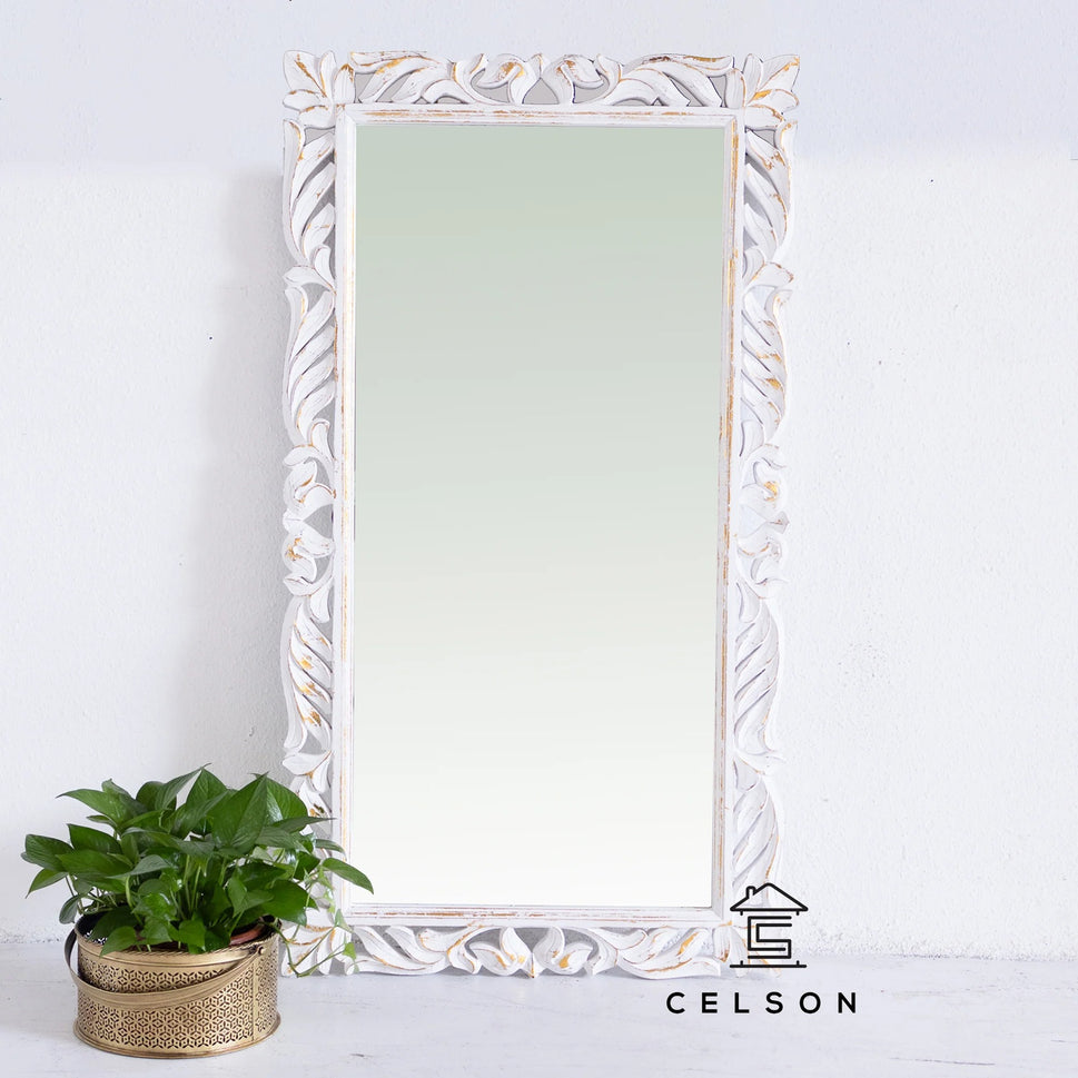 Kathy Carved Wooden Mirror