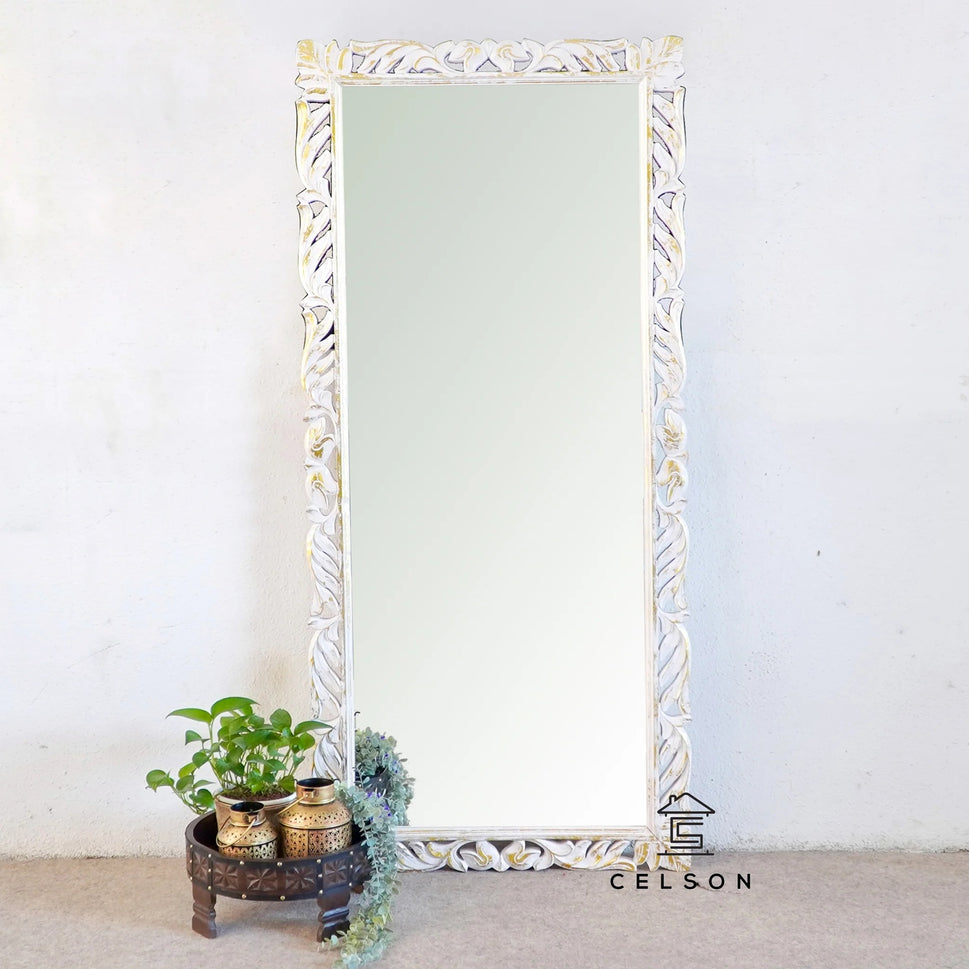 Kathy Carved Wooden Mirror