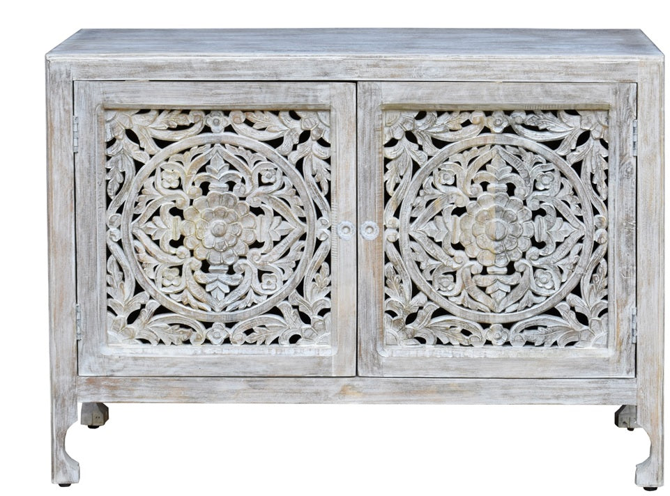 Jim Carved Wooden Cabinet