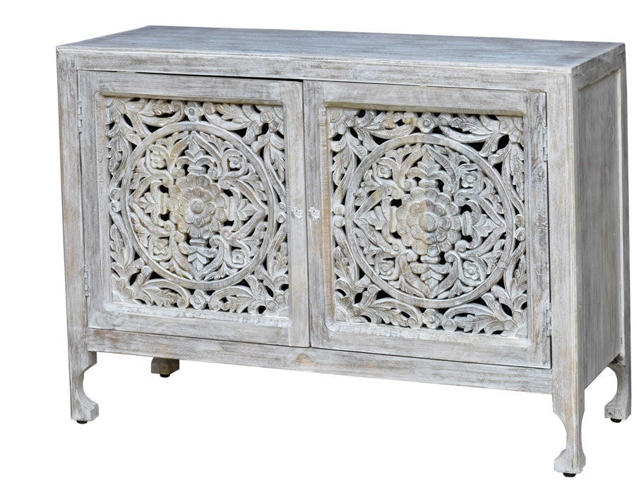 Jim Carved Wooden Cabinet