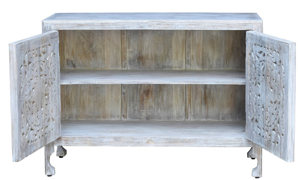 Jim Carved Wooden Cabinet