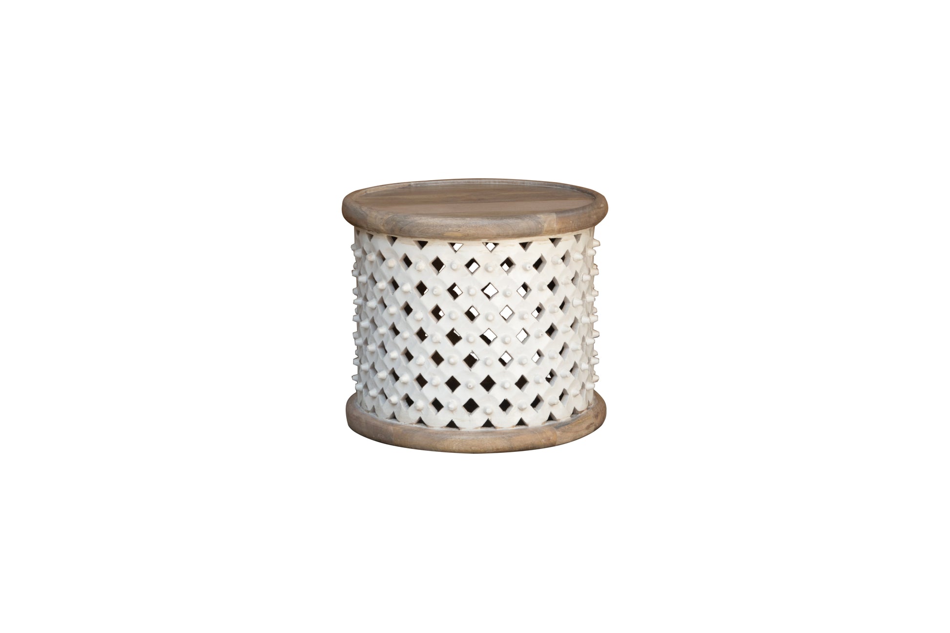 Claire Wooden Hand Carved Side Table