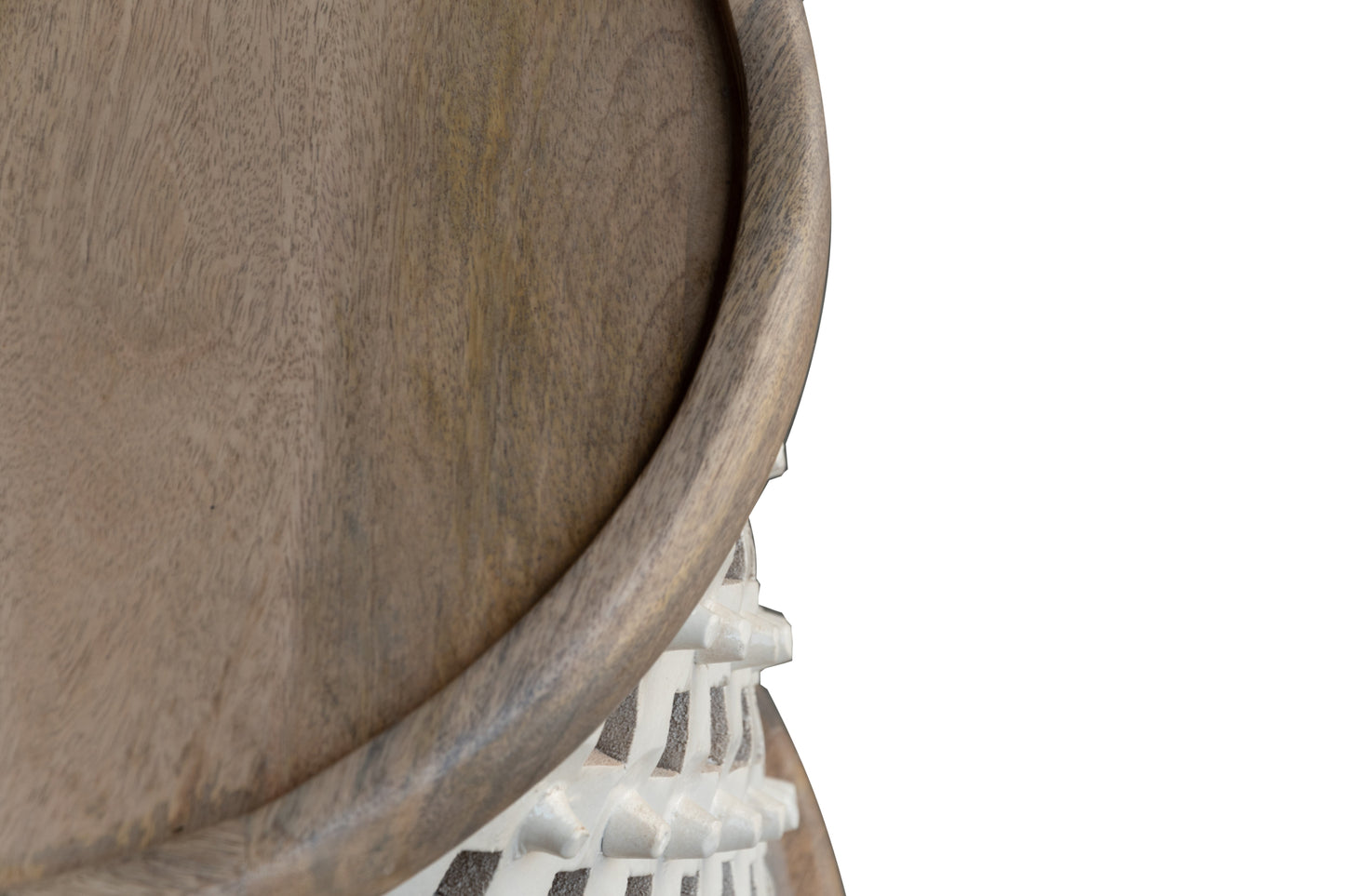 Claire Wooden Hand Carved Side Table