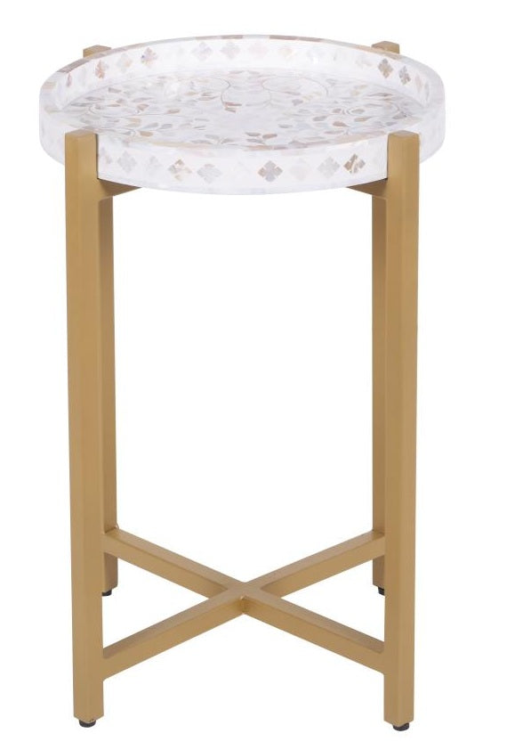 Juan Mother of Pearl Inlay Side Table