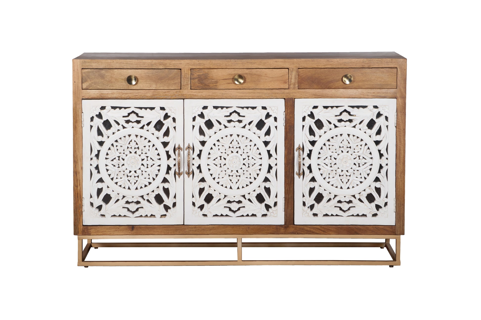 Budd Carved Wooden Sideboard