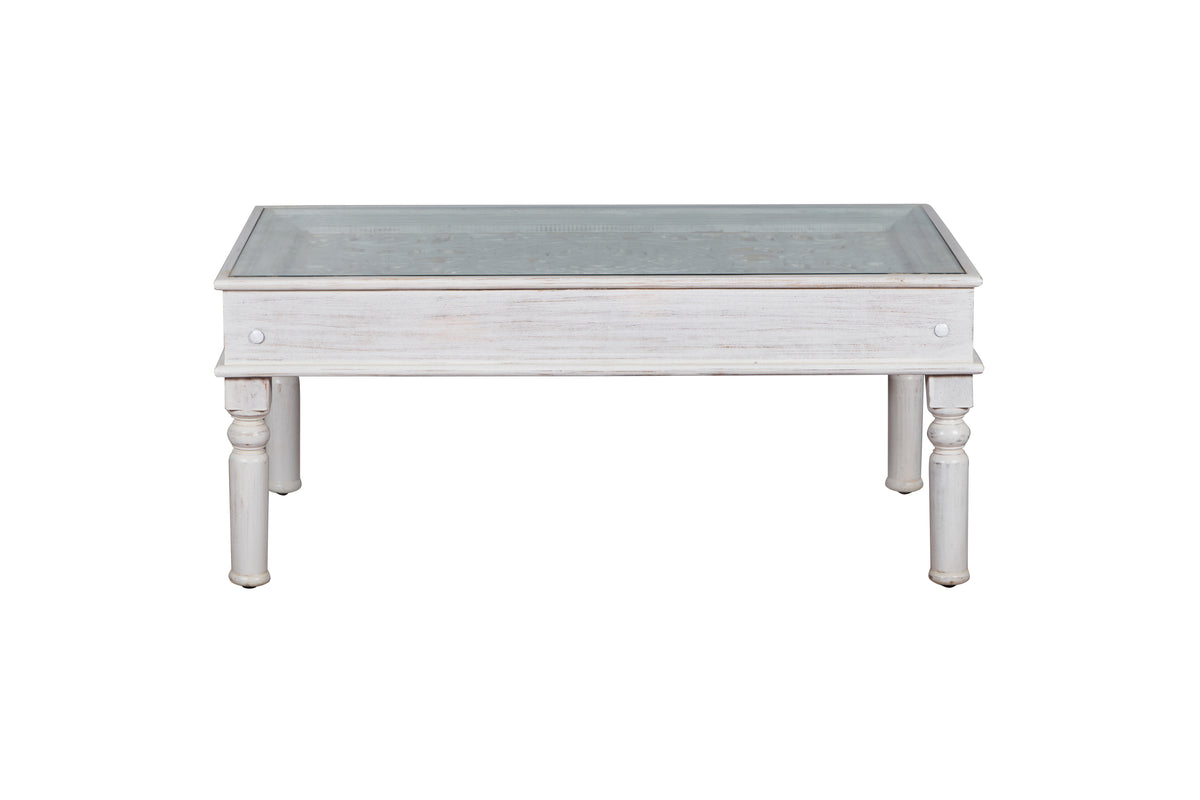 Ecbert Wooden Carved Coffee Table