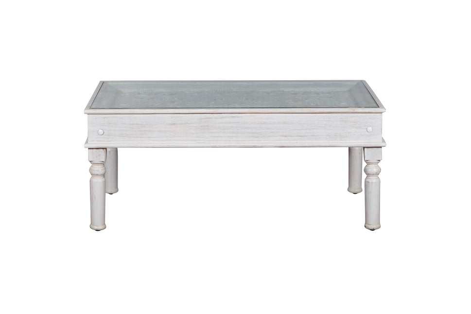 Ecbert Wooden Carved Coffee Table