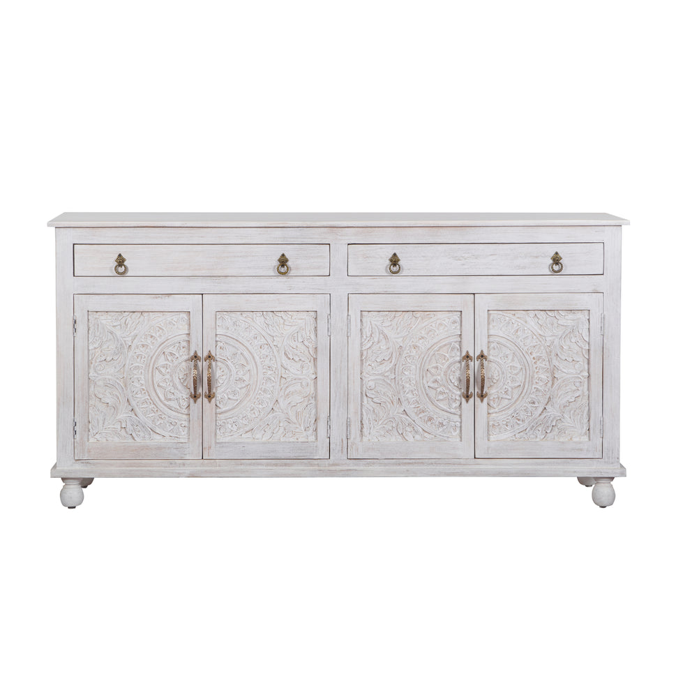 Hanah Hand Carved Wooden Sideboard