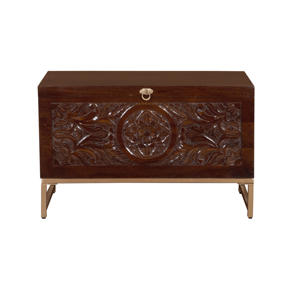 Theora Carved Storage Trunk