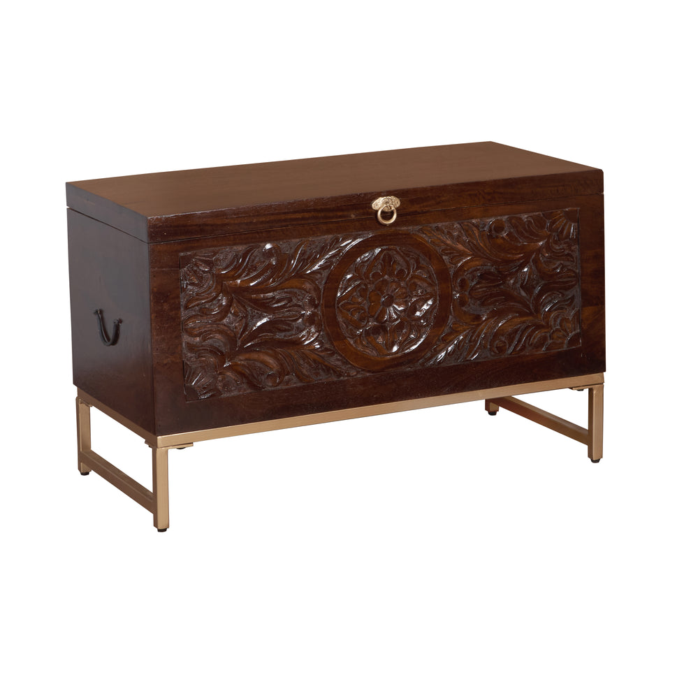 Theora Carved Storage Trunk