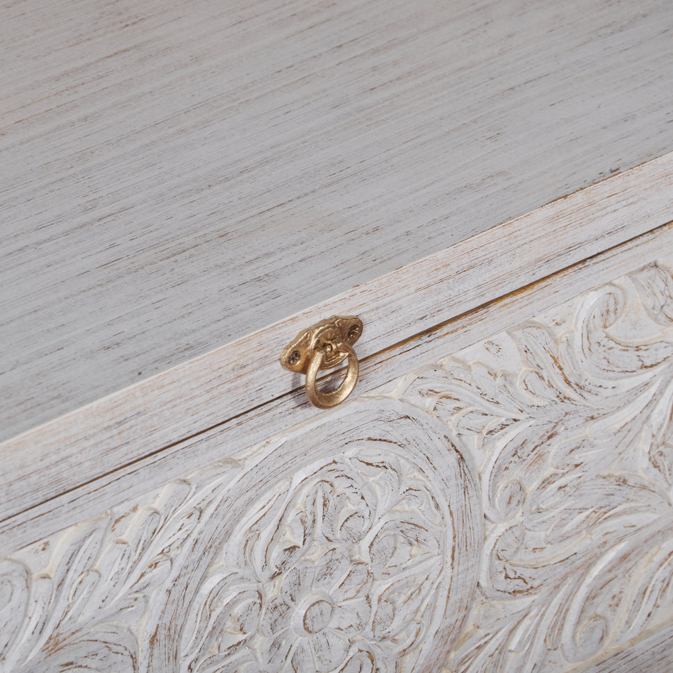 Yana Carved Storage Trunk