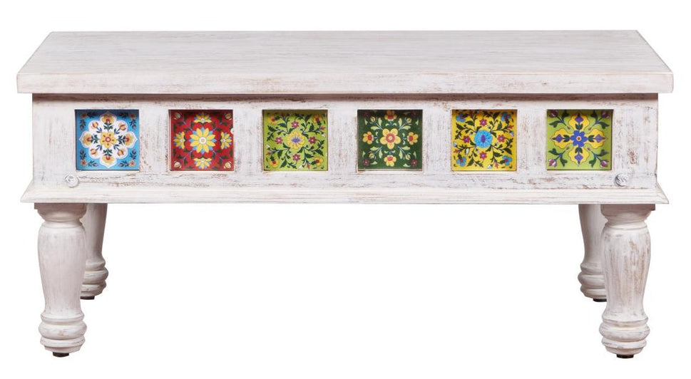 Willy Carved Tile Coffee Table