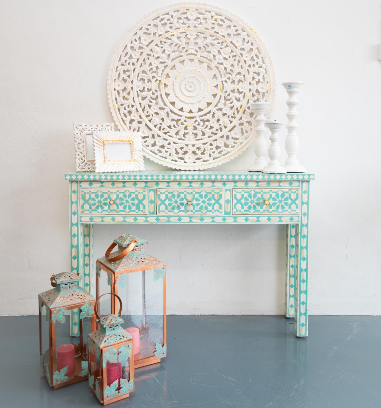Nida Bone Inlay Console Table