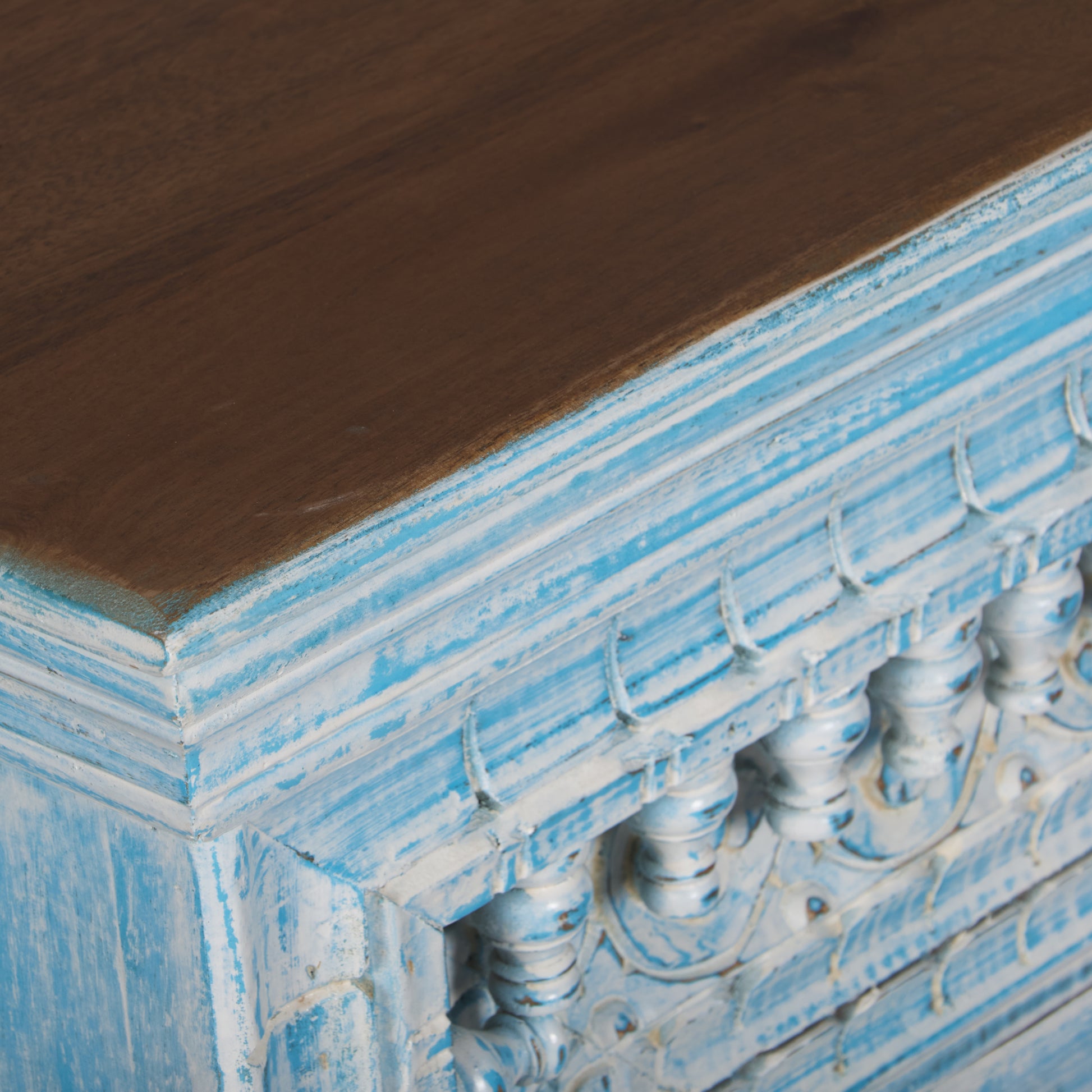 Cleon Hand Carved Wooden Chest