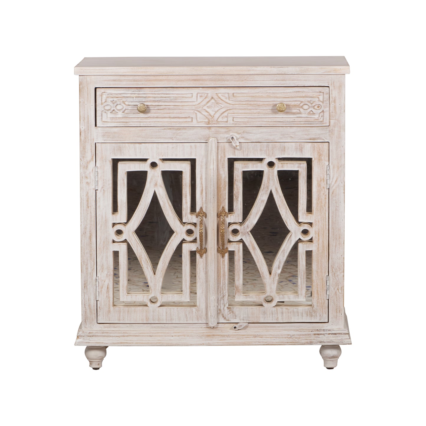 Elodie Carved Wooden Cabinet