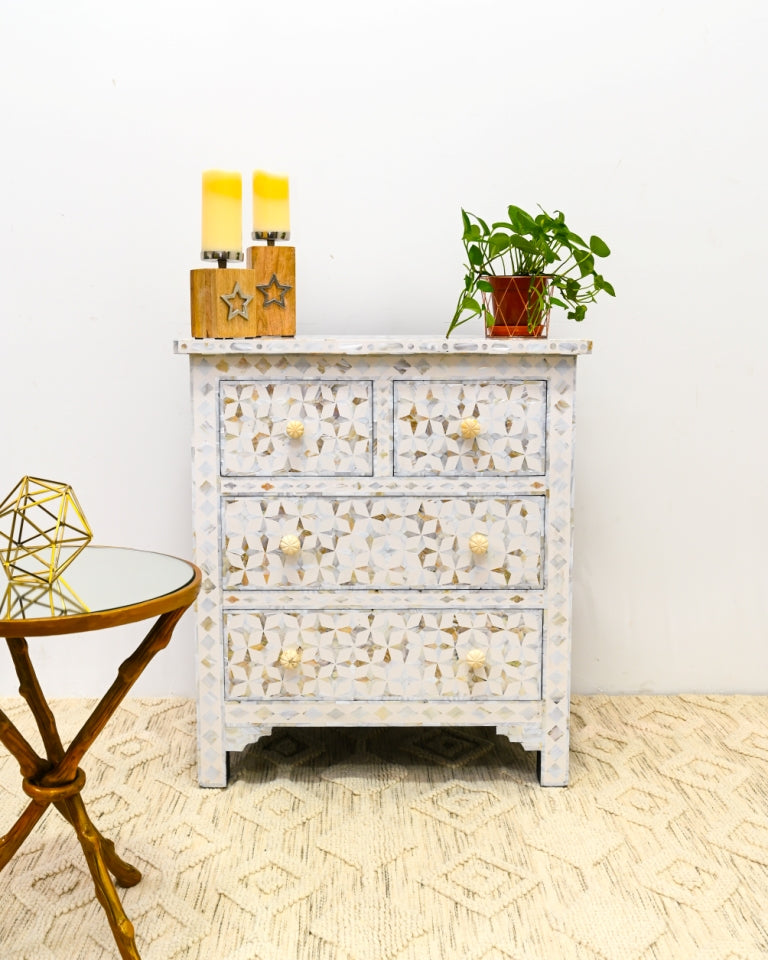Brian Mother of Pearl Inlay Chest of Drawer
