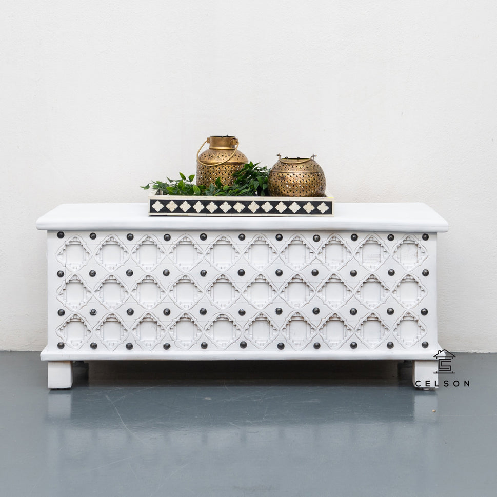 Kavi Carved Storage Trunk