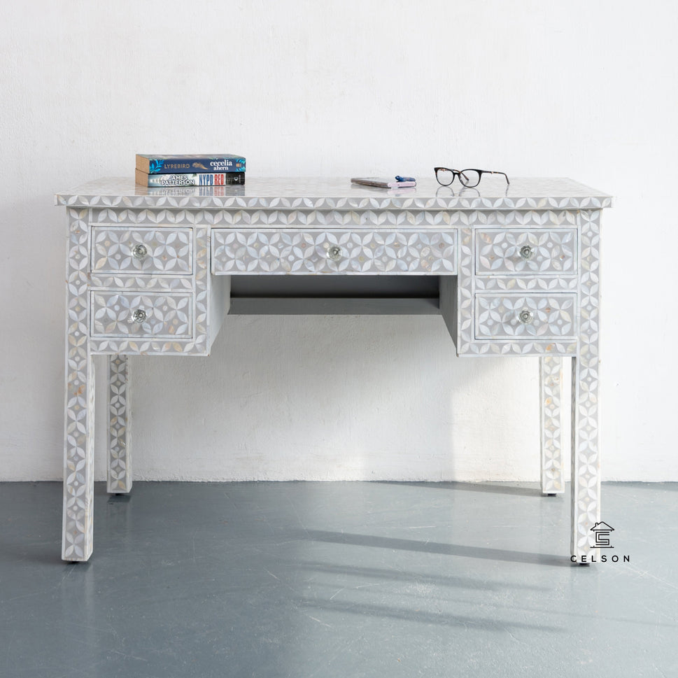 Naina Mother of Pearl Inlay Study Table