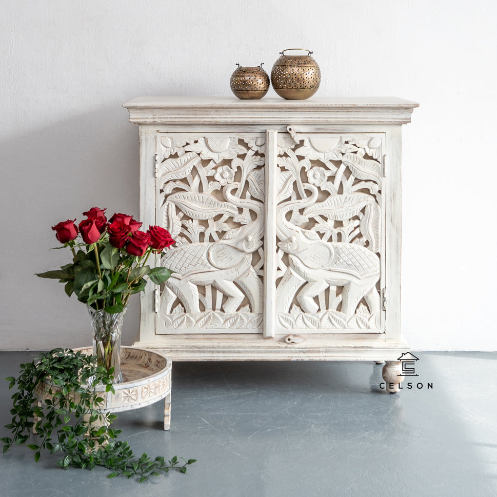 Peter Carved Wooden Chest