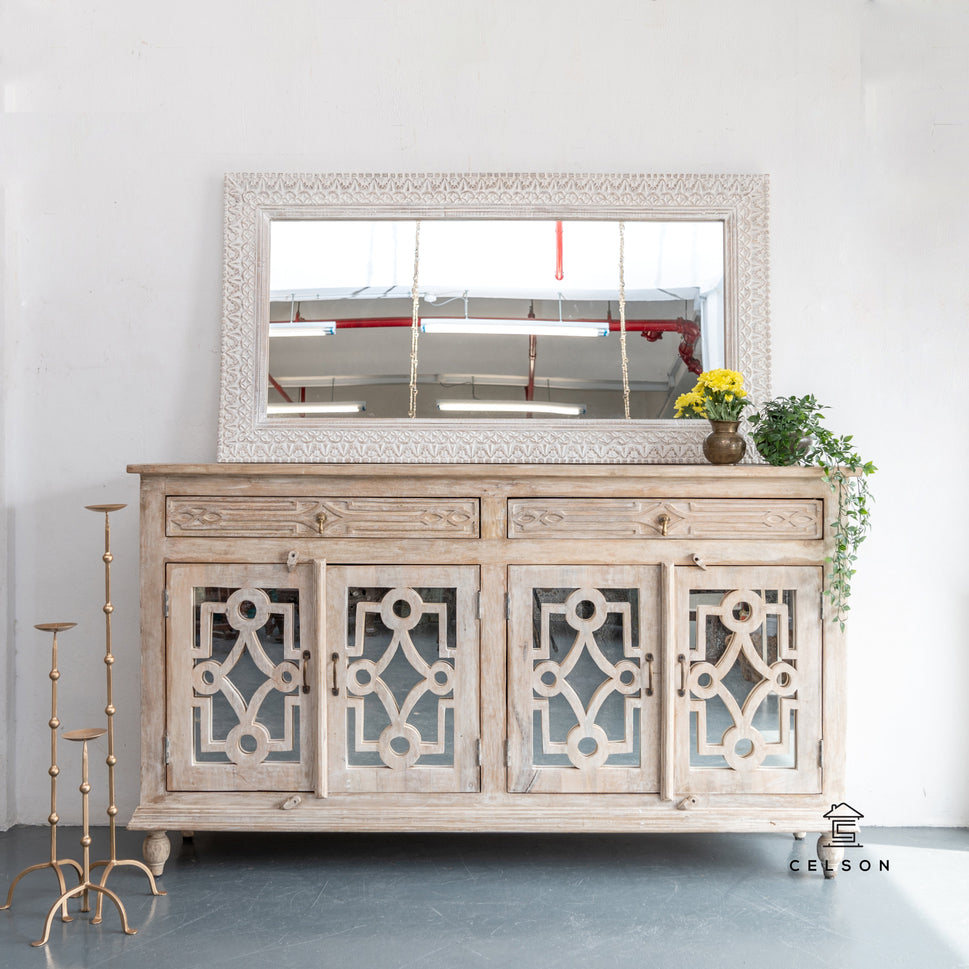 Riva Hand Carved Wooden Mirror
