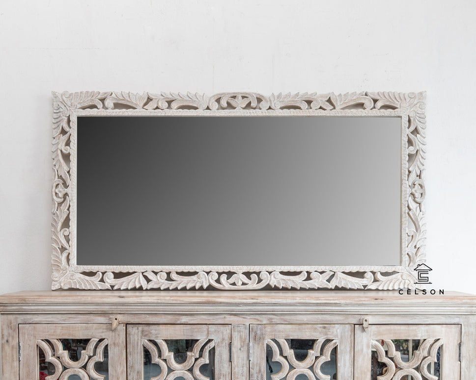 Kai Carved Wooden Mirror